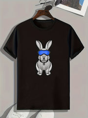 Rabbit Print Men's Graphic T shirt Summer Casual Tees