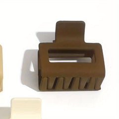 Small Hair Claw Hollow Rectangle Shape Nonslip Ponytail Holder for Women Girls