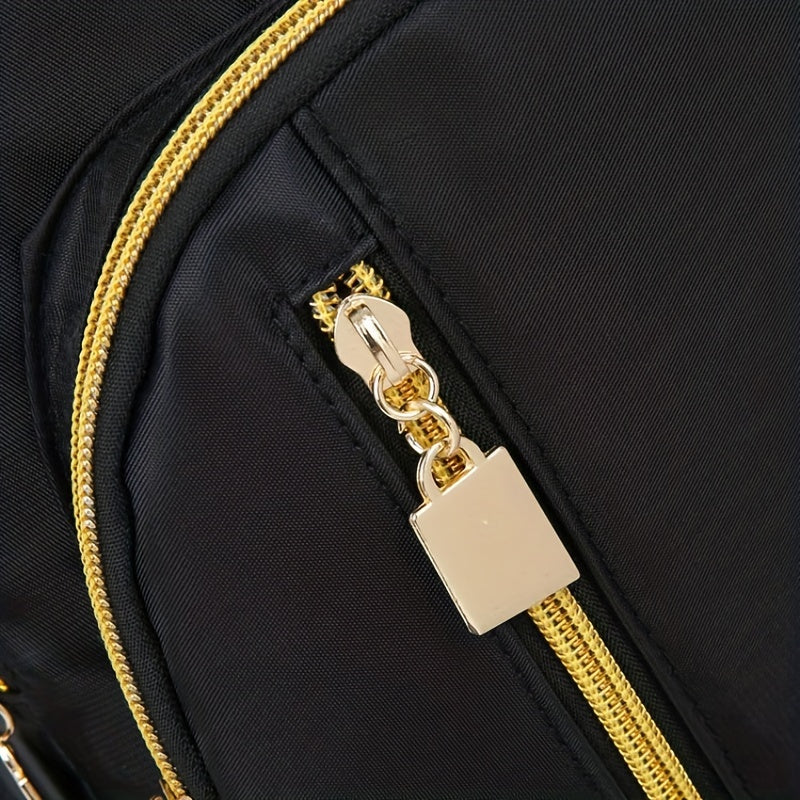 Small Backpack Purse Nylon Travel Daypack Solid Zipper