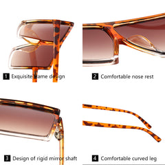 Flat Frame Oversized Sunglasses for Women
