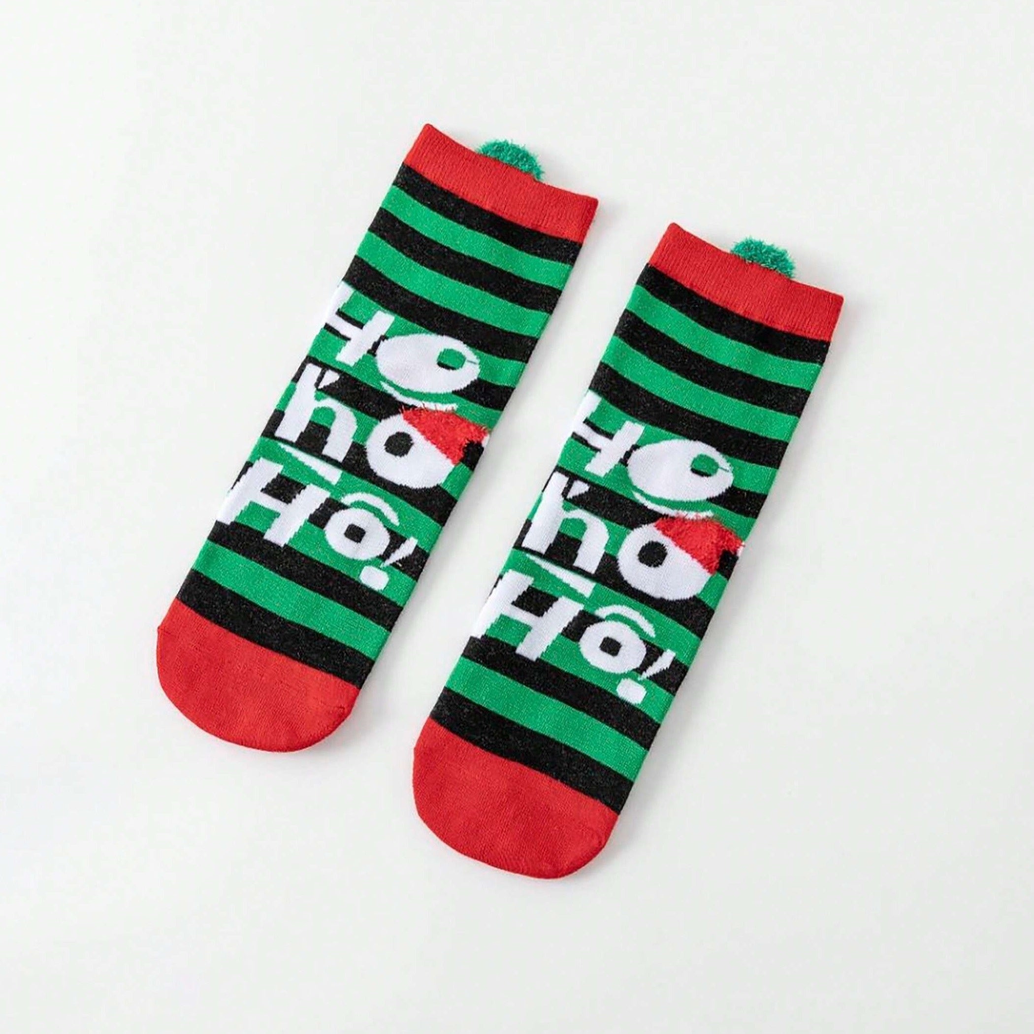 5 Pairs Christmas Print Socks for Women - Festive Holiday Designs