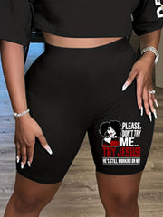  Women's High Rise Stretch Biker Shorts