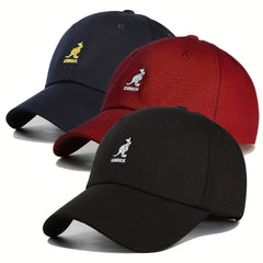 1pc Unisex Animal Embroidered Plain Baseball Cap for Couple Dad