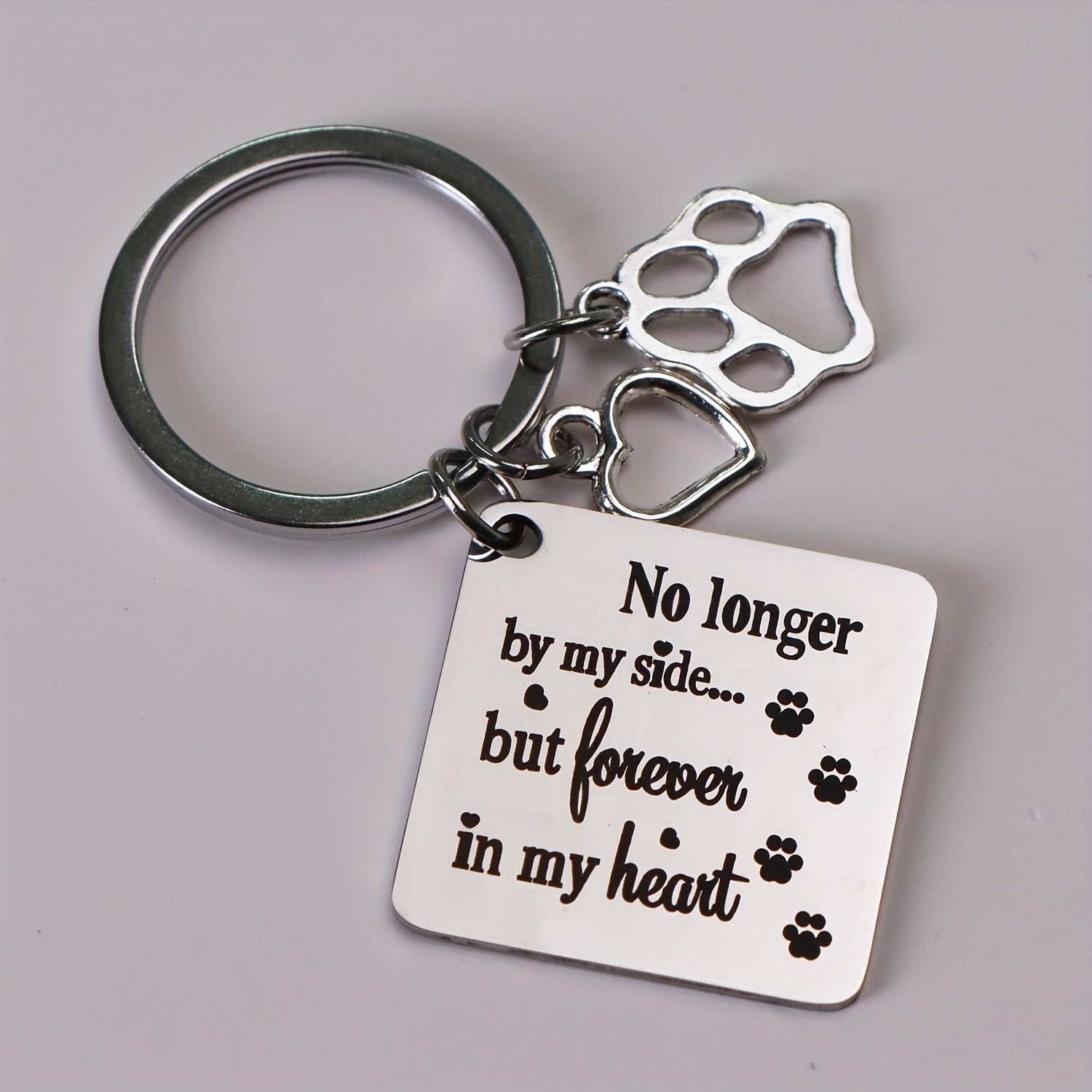 Pet Memorial Keychain for Dog and Cat - Remembrance Gift