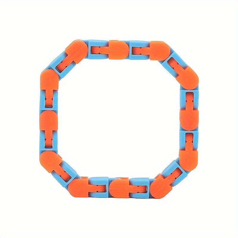 5pcs Chain Track Buckle Sensory Toy Decompression Snake Puzzle Stress Relief