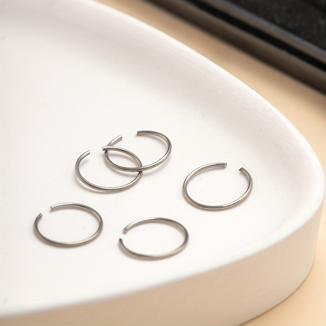 40 Pcs Nose Ring Set Copper Round Body Piercing Women