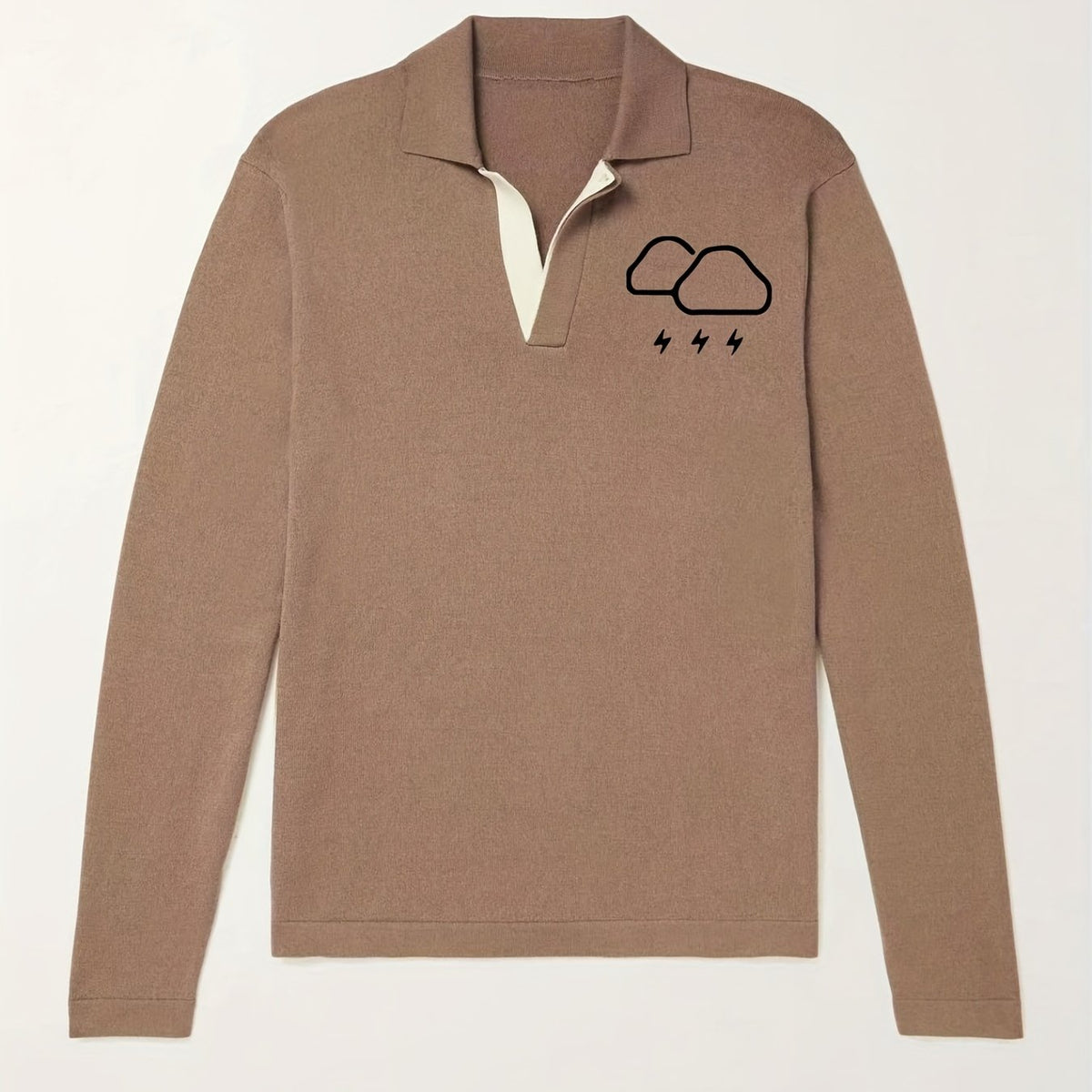 Men's Thunderstorm Knit Polo Shirt for Winter