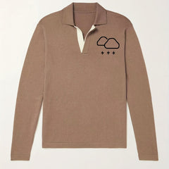 Men's Thunderstorm Knit Polo Shirt for Winter