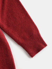  Oversized Jacquard Sweater Women's Casual Sweater
