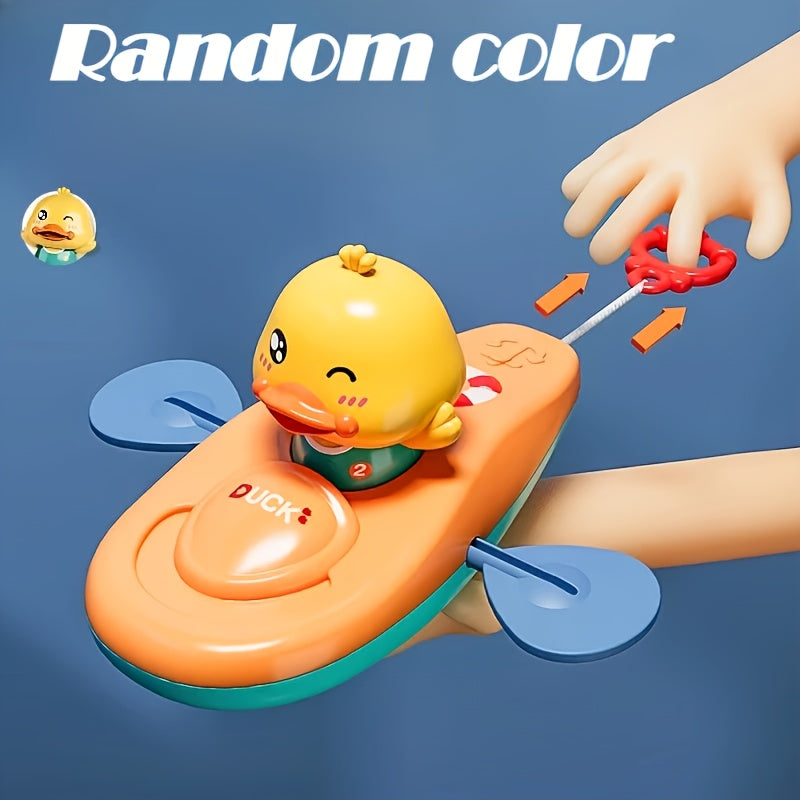 Swimming Ducks Bath Toys Non Toxic Manual Rowing Yellow Duck Designs