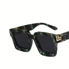 Large Square Sunglasses Rivet UV400 Sun Shades Driving Beach Travel