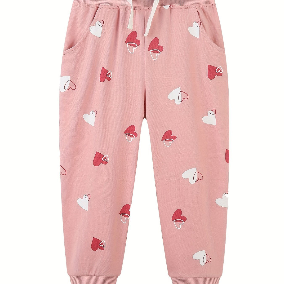 Girls' Jogger Sweatpants Drawstring Waist Casual Comfort Sports Trousers