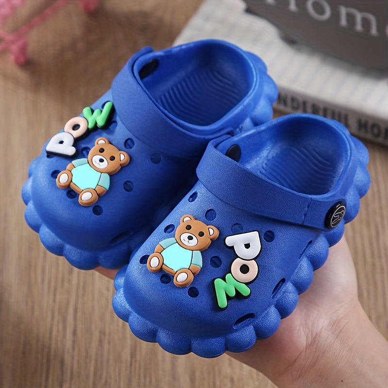 Kids Cartoon Clog Slippers with Charms Lightweight Non Slip & Breathable