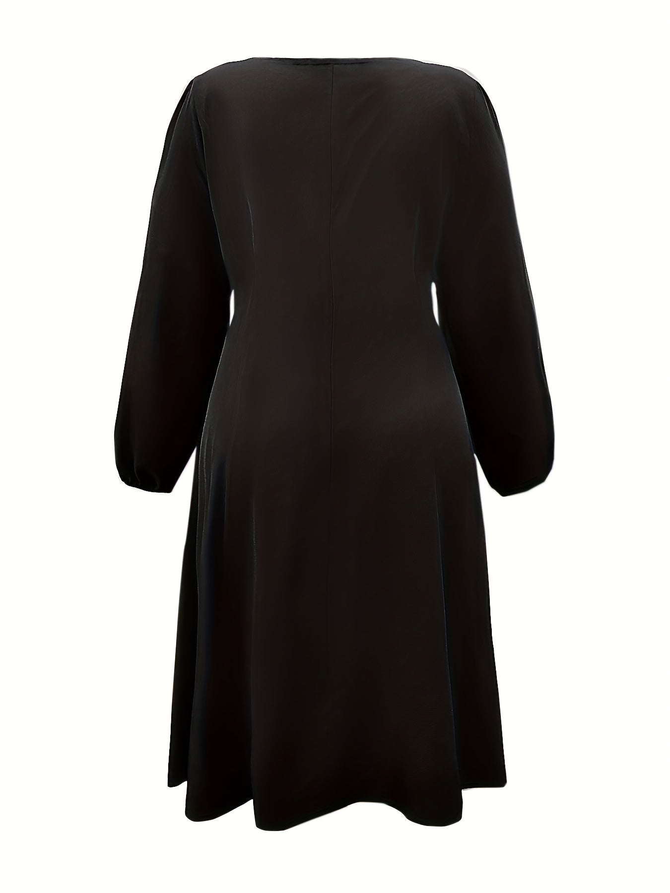  Long Sleeve Tie Front Maxi Dress