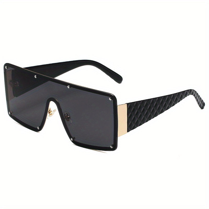 Y2K Oversized Gradient Mirror Lens Sunglasses UV400