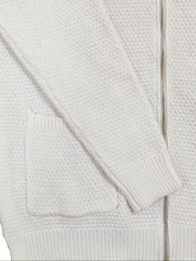  Solid Zip Up Long Sleeve Cardigan With Pockets