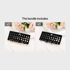 Faux Pearl Zircon Stud Earrings Women's Accessories Fall