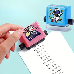 2pcs Math Seal Set for Teachers, Red Ink, Addition Subtraction