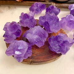Natural Amethyst Raw Stone Purple Guardian Stone Ornament