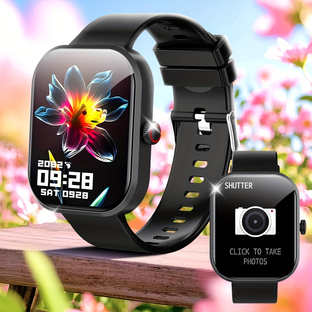 2.01 Inch Unisex Smartwatch with Wireless Calling & Message Alerts