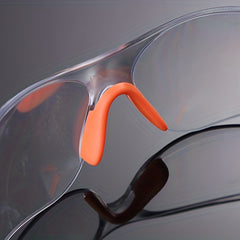 Anti-fog Safety Glasses Clear Lens Scratchproof Orange Eye Safety