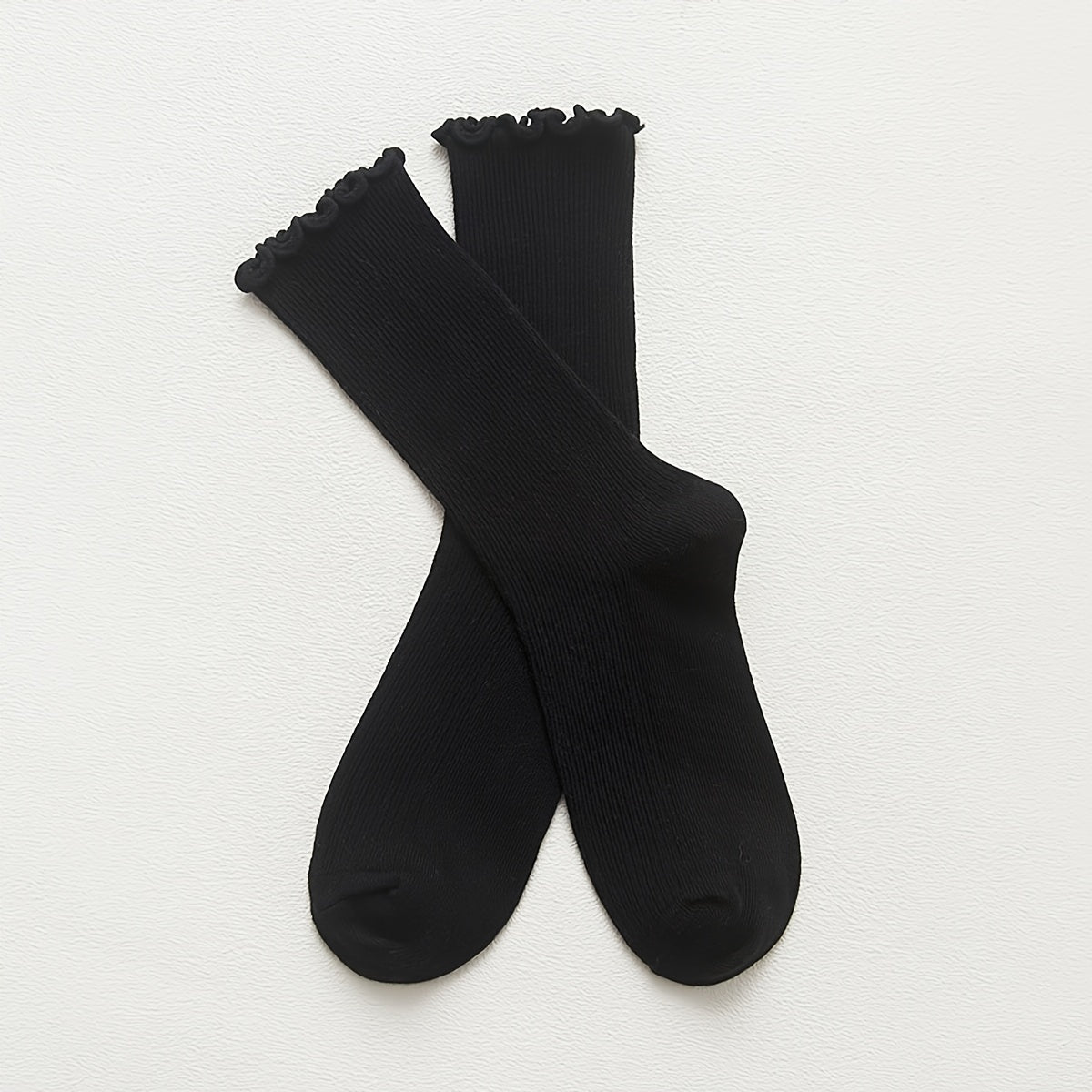 Frilled Mid Tube Socks Women's Stockings & Hosiery