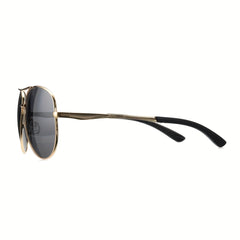 OUWEN Aviator Sunglasses Men Metal Frame UV Protection Gray Lens