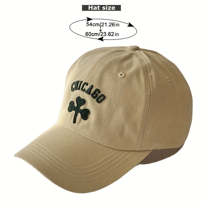 Clover Peaked Cap Soft Top Baseball Cap Couple Hat