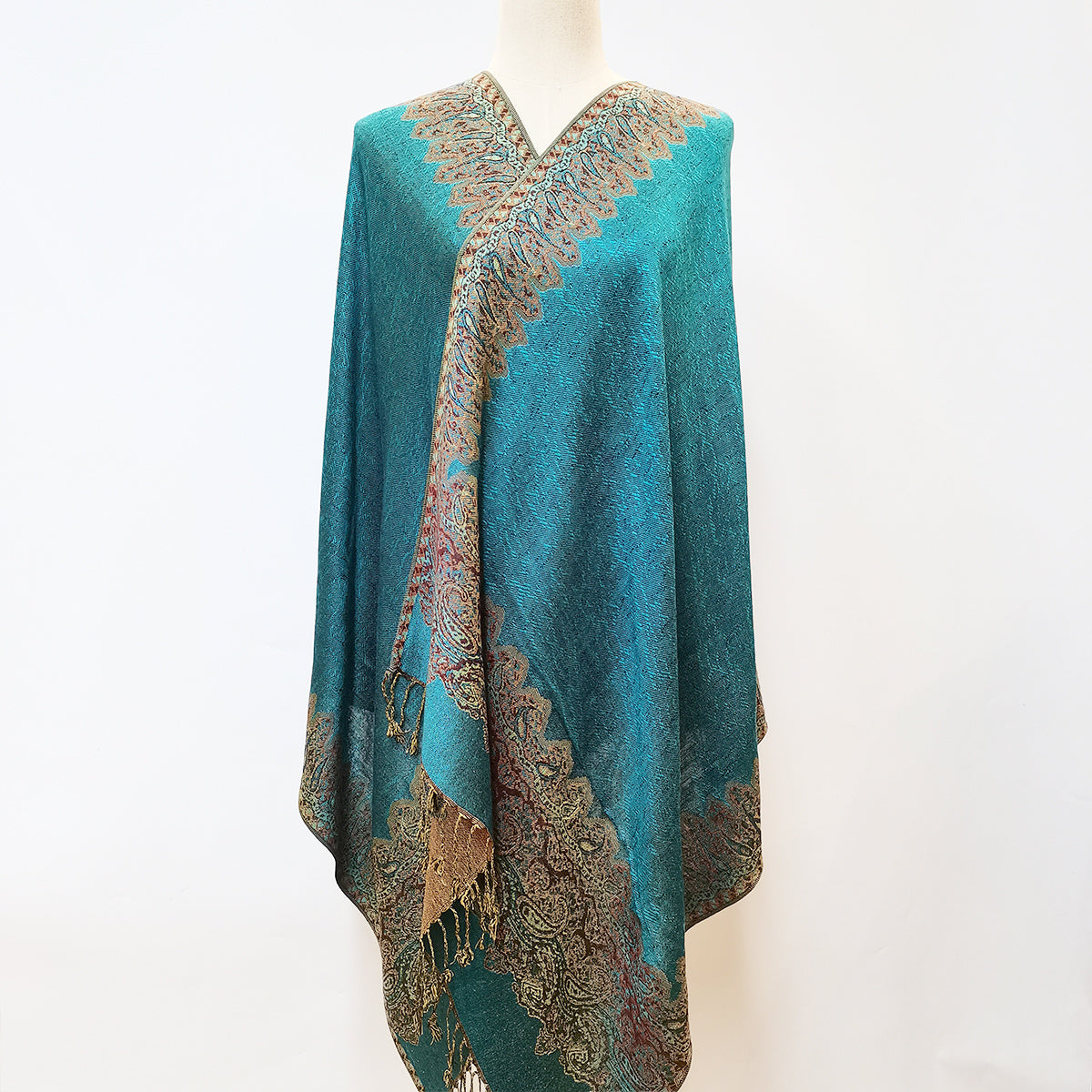 Classic Paisley Jacquard Tassel Scarf Wrap Women's Shawl