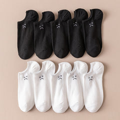 10 Pairs Cartoon Print Low Cut Ankle Socks Women's Stockings