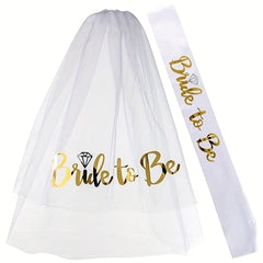 2pcs Wedding Party Headband & Straps Bridal Gift Engagement
