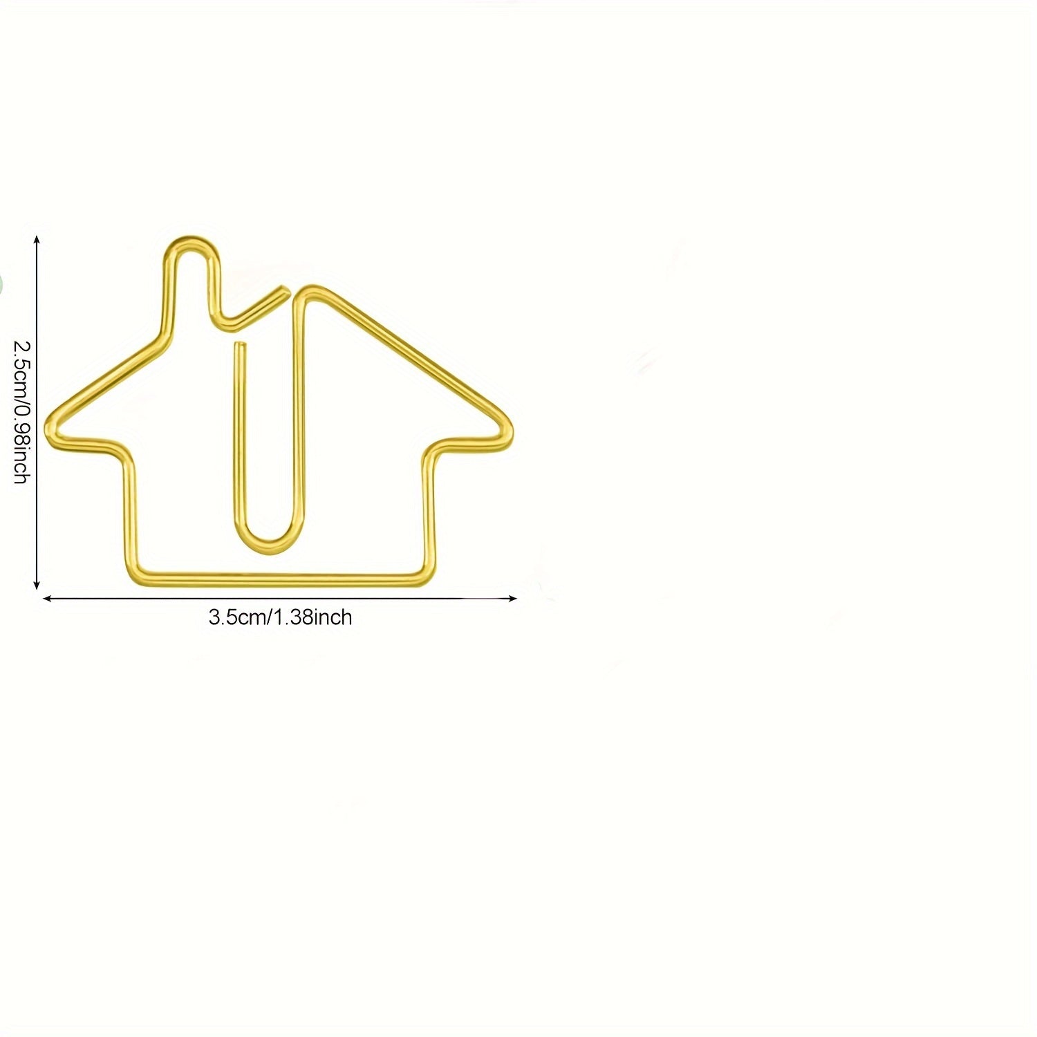 20pcs House Shaped Paper Clips Golden Silvery Rose