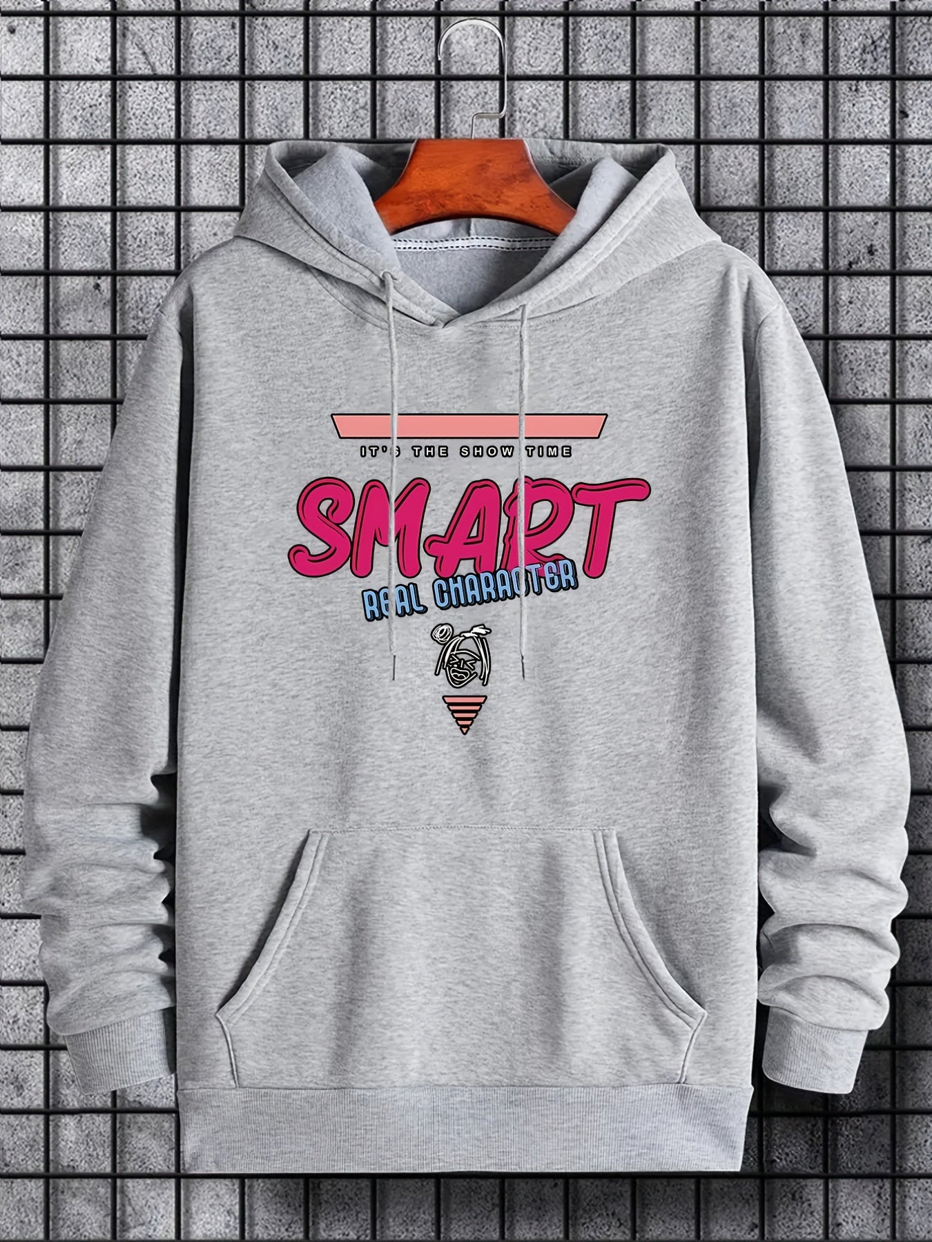 Men's Graphic Pullover Hoodie with Kangaroo Pocket
