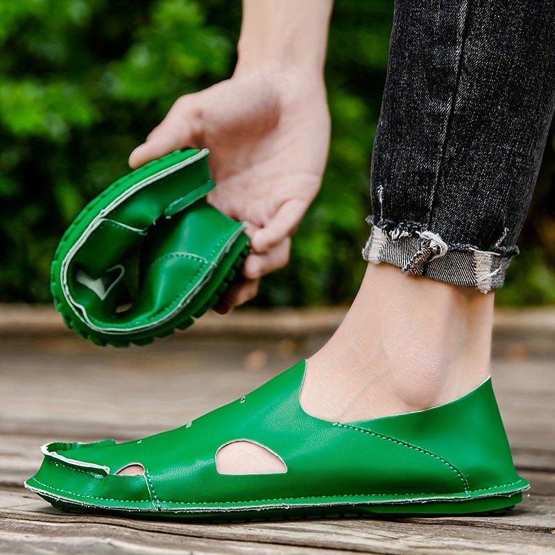Men's Lightweight Comfy Clogs Hollow Out Non Slip Garden Shoes Summer