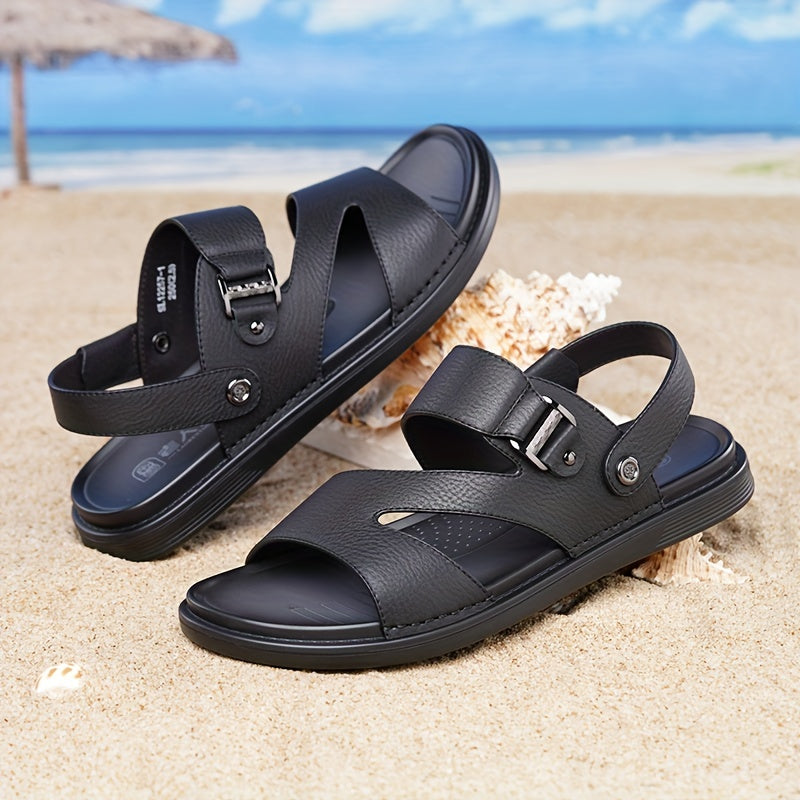 LAORENTOU Men's Beach Sandals Quick Drying Non-Slip Comfy Slides