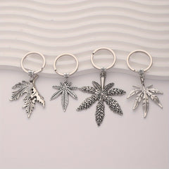 Maple Leaf Charm Keychain 4pcs Set Luggage Bag Accessories