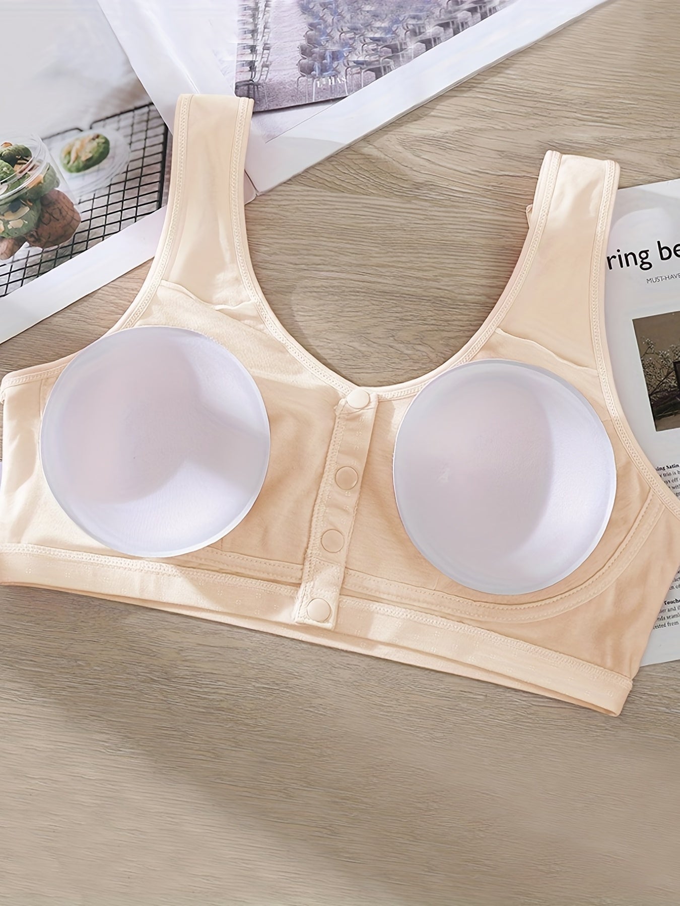  Ditsy Print Front Closure T-shirt Bra
