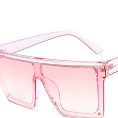 Square Sunglasses Large Flat Top UV400 Sun Shades Driving Travel