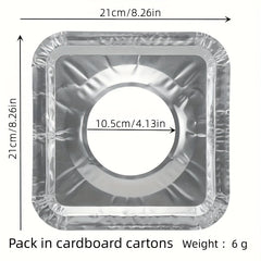 50pcs Aluminum Stove Burner Cover 8.5in Heat-resistant Gas Stove Protector