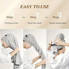 Hair Drying Cap Microfiber Towel Wrap Women Fast Dry Anti Frizz Absorption