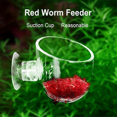 2pcs Red Worm Feeder Aquarium Plant Pot Plastic Fish Tank Plants Holder
