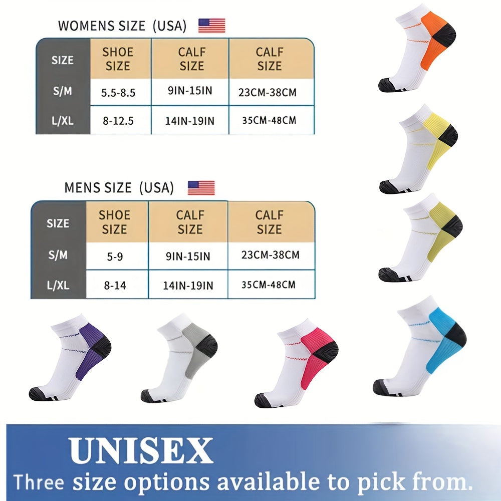 Athletic Compression Ankle Socks Improve Blood Circulation Running 15 20mmHg