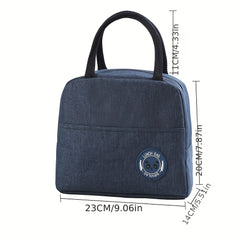 Insulated Canvas Lunch Bag Portable Food Storage Outdoor Picnic Tote