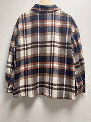  Plaid Print Button Up Shacket