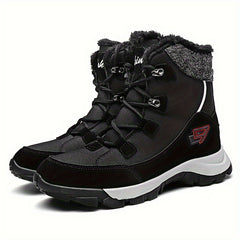 Thick Sole Snow Boots Round Toe Flat Lace Up Snow Shoes