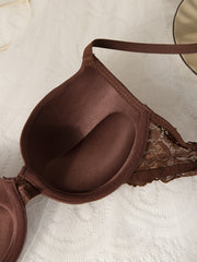 3pcs Lace T Shirt Bras Breathable Push Up Women's Lingerie