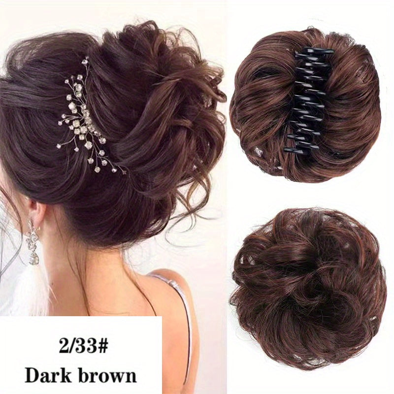 Curly Wavy Hair Bun Clip Tousled Updo Hair Extensions