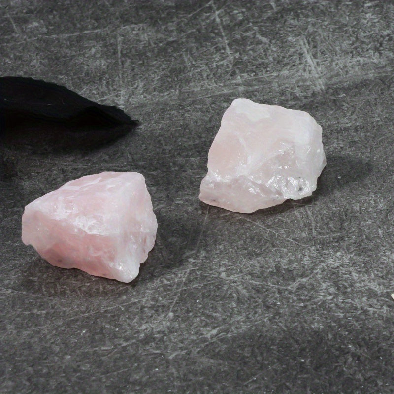 2pcs Natural Light Powder Crystal Raw Stones DIY Demagnetizing Purifying Stones