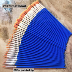 DIY Painting Brushes Pointed Flat Tips Gouache Acrylic Painting