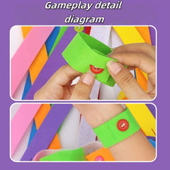 20pcs Colorful Button Bracelets Educational Felt Toy for Fine Motor Skills